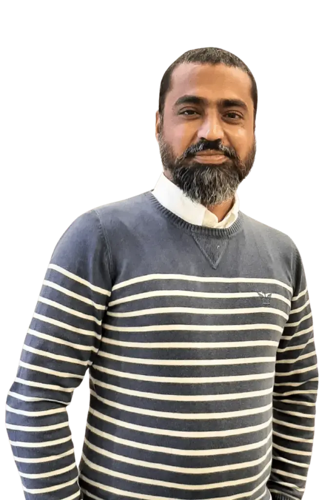 Muhammad Asim, UX/UI Designer in a casual outfit