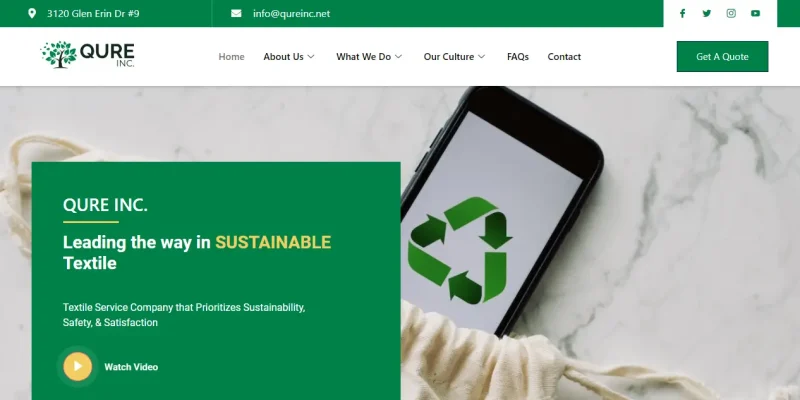 Qure Inc Website View Port Capture